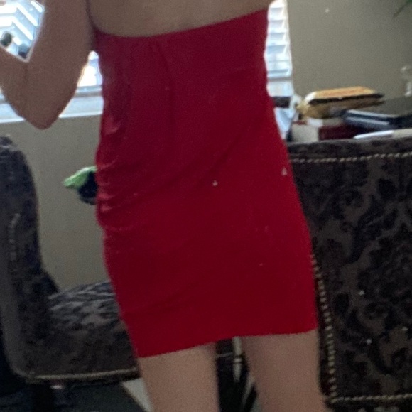 Cut 25 by Yigal red strapless dress - Picture 8 of 12